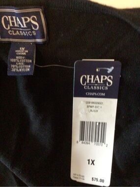 Chaps Black Classic Top